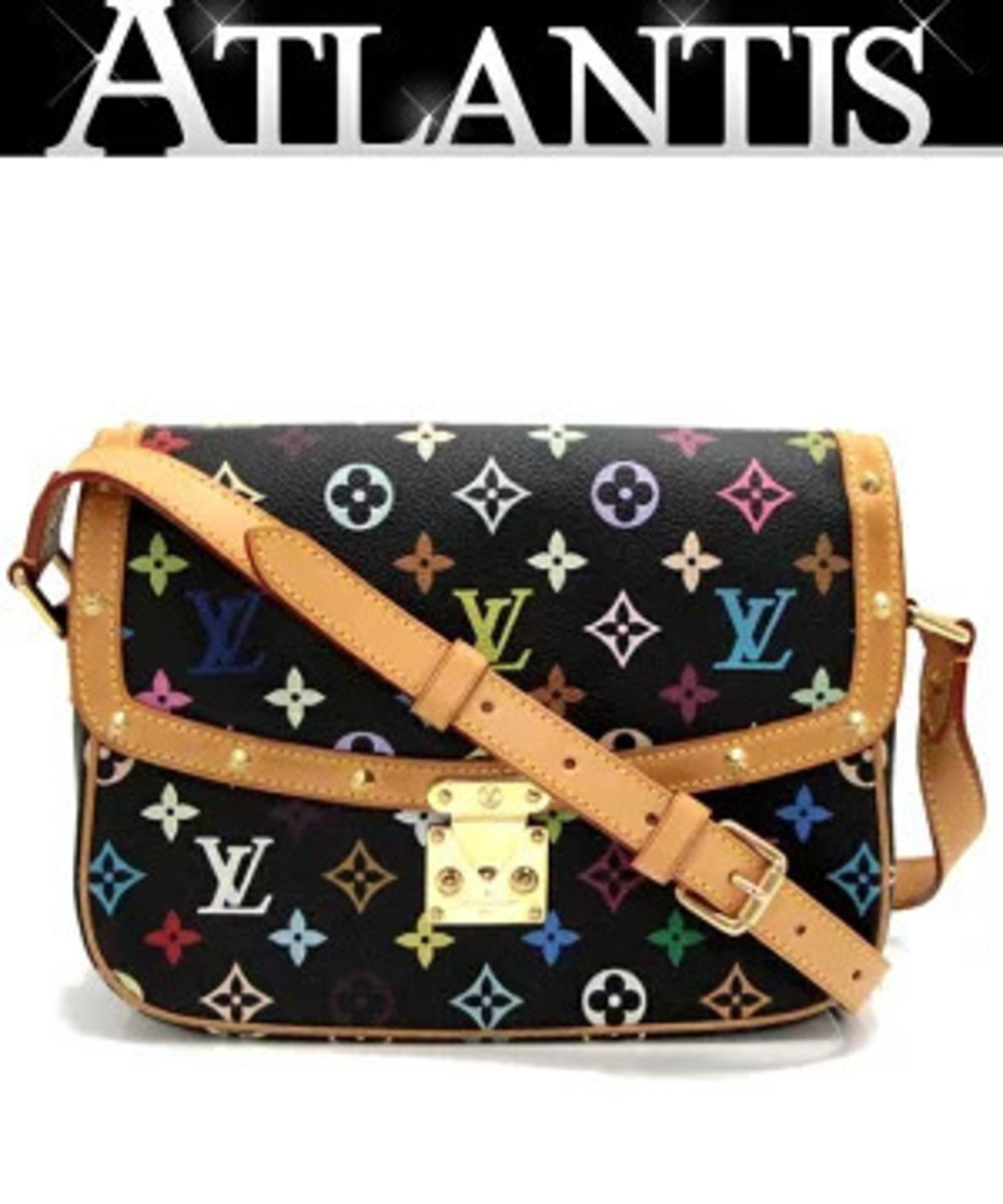 Louis Vuitton Multicolor Sologne Shoulder Bag Black